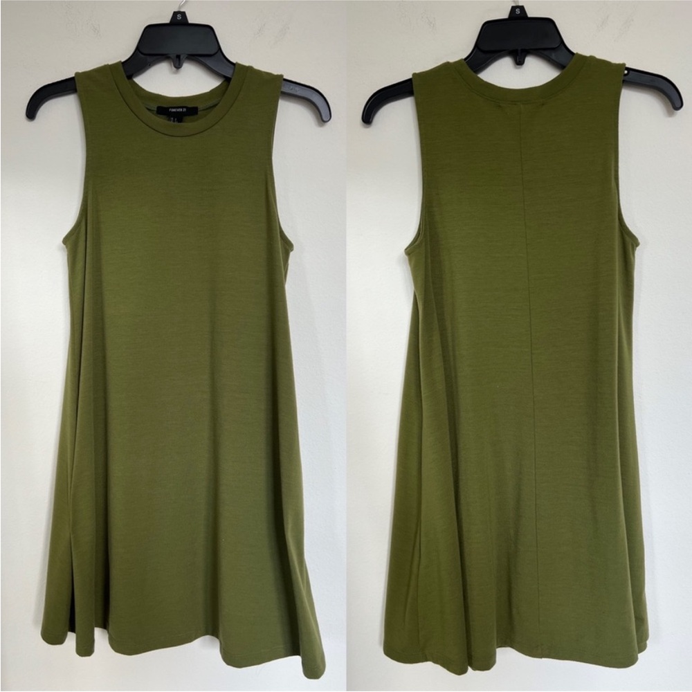 Forever 21 Olive Green Sleeveless Swing Tank